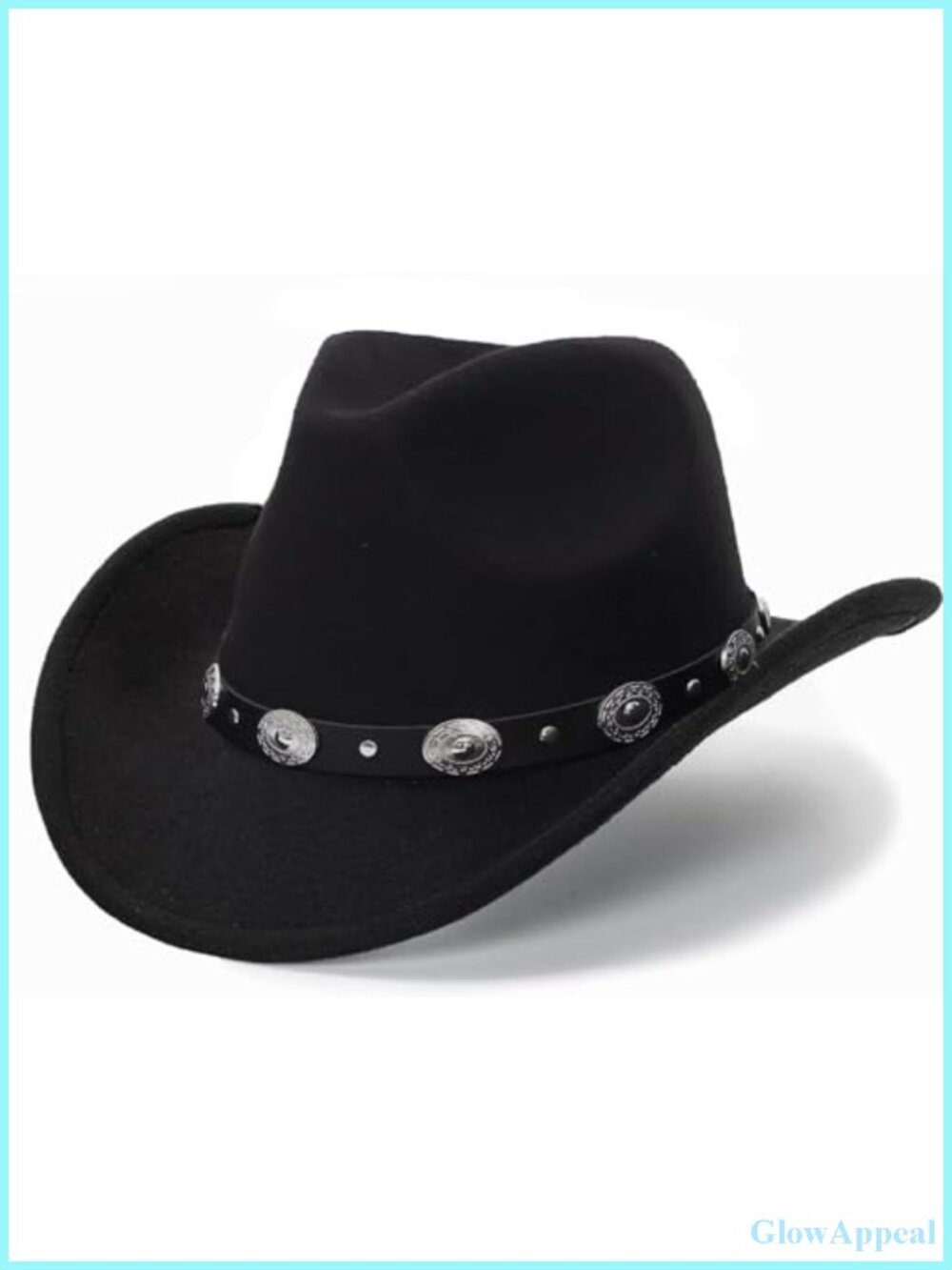 Classic Felt Cowboy Hat for Women Men with Adjustable Strap Western Cowgirl